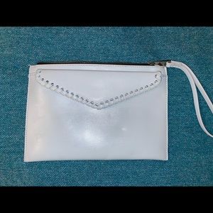 Faux leather clutch